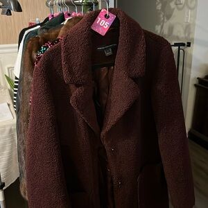 Teddy Bear Coat Merlot